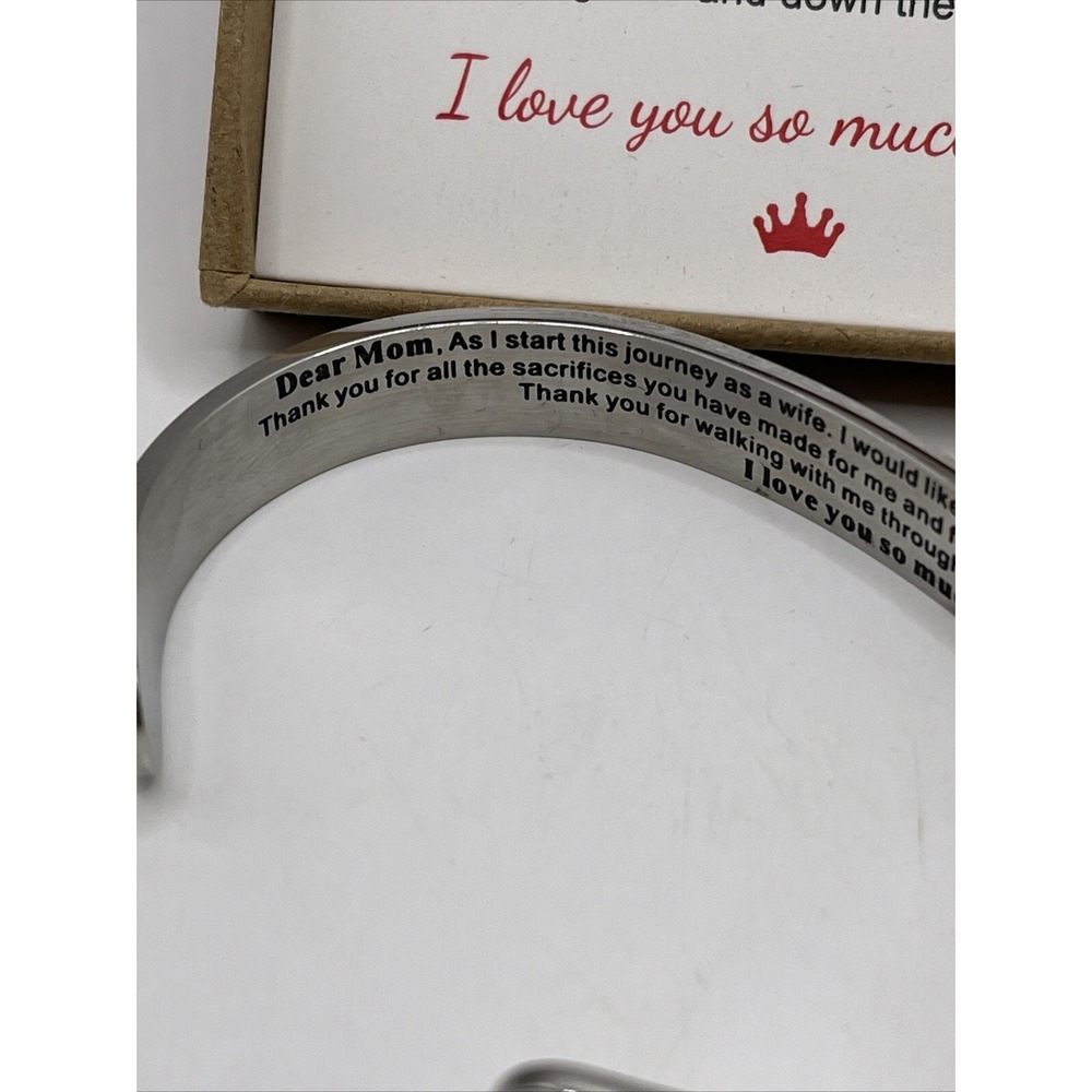 Joycuff‎ Bangle Bracelet Silver Mother of the Bride Thank You Gift - Picture 2 of 8